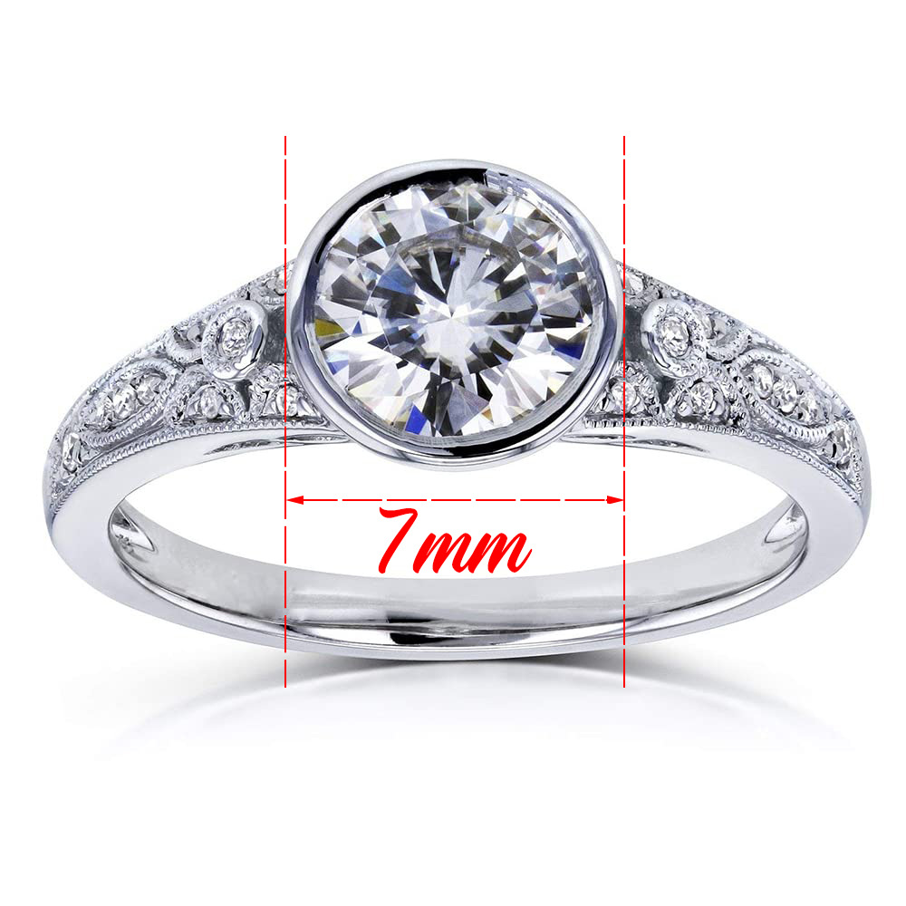 Vintage Wedding Ring 925 Silver Platinum Fancy Engagement Ring
